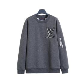 路易威登 滑雪绣花手臂贴袋圆领卫衣