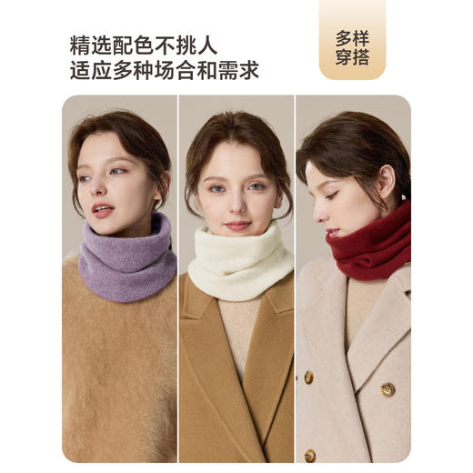WW 1031羊毛保暖围脖加厚防寒套头针织脖套妈妈围巾 商品图1
