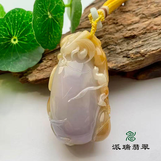 派瑞翡翠 翡翠手把件 糯种 黄翡 商品图2
