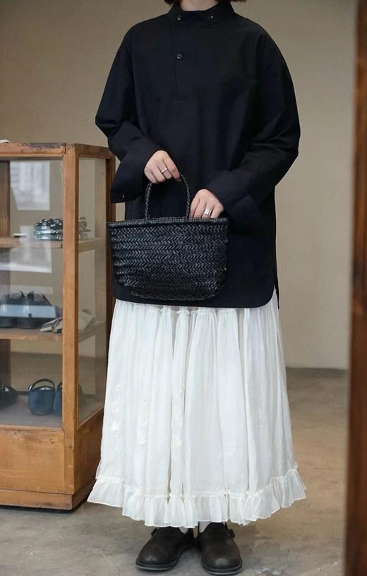 Studio Nicholson 半开襟宽松立领衬衫 商品图3