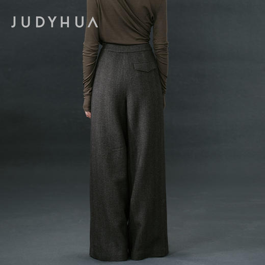 JUDYHUA 凝望系列羊毛直筒裤 商品图2