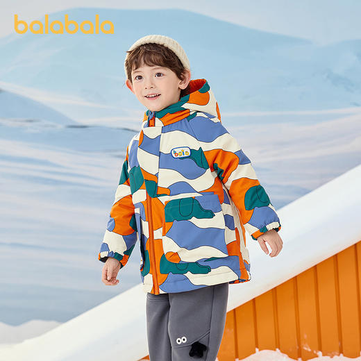 巴拉巴拉宝宝羽绒服男童冬装2025新款连帽外套撞色潮 商品图2
