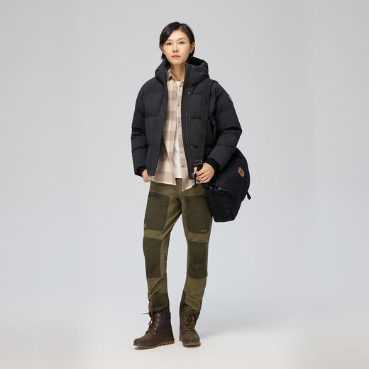 北极狐 25秋冬新款女士白鹅绒户外保暖高蓬羽绒服 092522105 商品图4