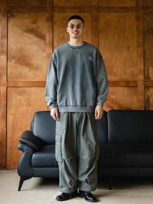 GYOZA PASTA/GP25AW-C058/拼接圆领套头卫衣 商品图3