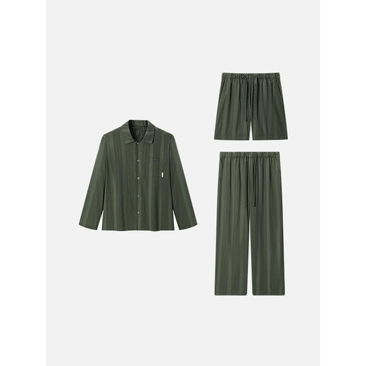 GXG男士家居服 条纹衬衫式可外穿家居服睡衣单上衣 25年春新品 商品图4