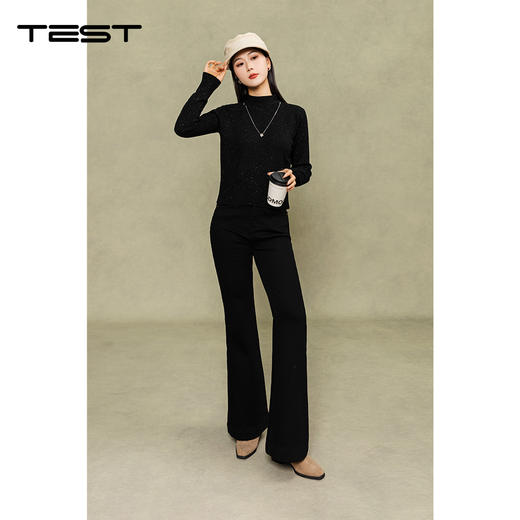 冬上新修身显瘦半高领显瘦长袖内搭打底衫1254120 商品图0