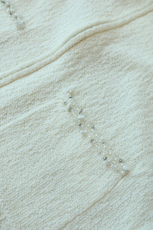 椰椰奶糖|法式温柔钉珠羊毛开衫 商品图4