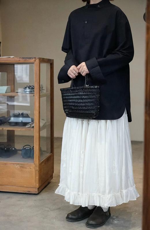 Studio Nicholson 半开襟宽松立领衬衫 商品图2