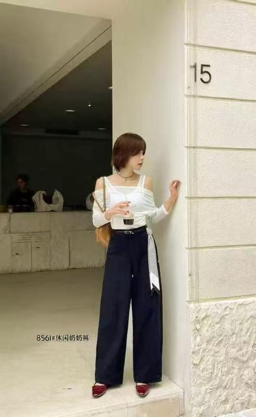 【休闲裤】这款超舒服～8561高弹力水洗棉休闲裤-喜出 商品图1