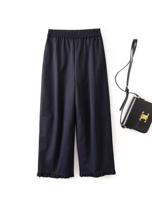 双十一特卖！！B017高品质裤脚花边秋季新款显瘦九分裤-喜出 商品图4