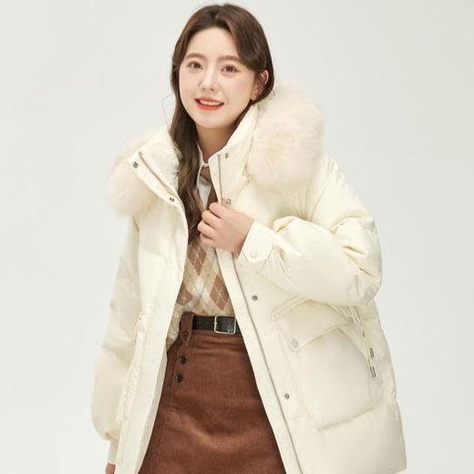 DENG同厂！可拆卸狐狸毛领中长款休闲羽绒服｜90%含绒量，不止轻便、更具保暖 商品图6