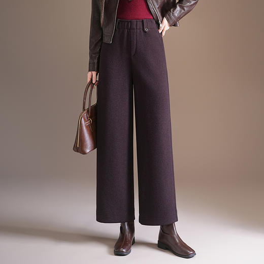 窄版修身阔腿裤小个子通勤九分裤，垂坠感高腰直筒裤MYX-XBMY-9557-L 商品图1