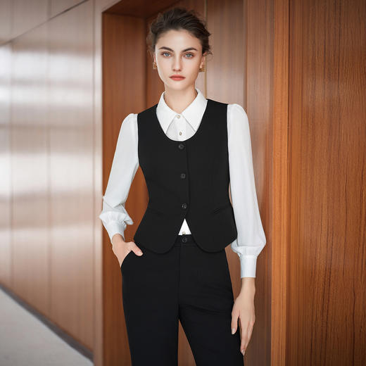 IWY/气质名媛白色衬衫女春秋新款高级感气质职业装面试正装B581 商品图2