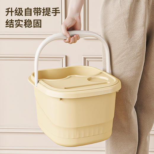 【泡脚桶带提手】家用加厚加高便携足浴桶 过小腿保温按摩洗脚桶洗脚盆  商品图1