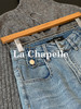 会员福利【设计感×通勤百搭】拉夏贝尔/La Chapelle高腰皮标牛仔裤女百搭韩版休闲小个子直筒裤 商品缩略图9