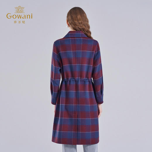 乔万尼新品绵羊毛大衣格纹设计重磅面料EI4A532 商品图4