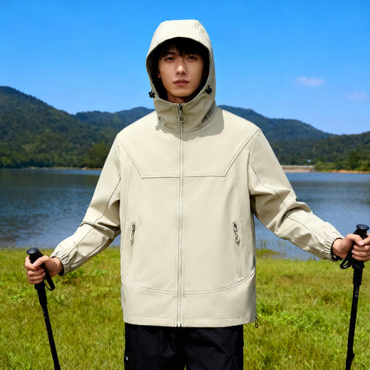 【Schenvega--软壳机能夹克】防水防风、防油防污、抗寒保暖、防刮轻便、不挑年龄、不挑场合、男女同款、单穿/内搭都可！ 商品图9