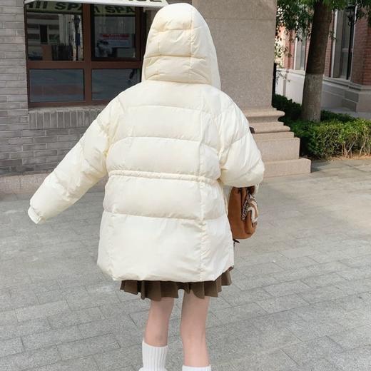 2025年新款冬季外套 女短款收腰百搭 短款白鸭绒连帽羽绒服 HY-11 商品图6