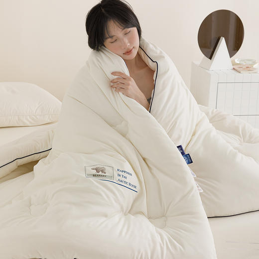 自然醒云绒棉软胖胖熊抱被大豆被冬被芯YBY 商品图2