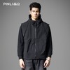 PINLI品立2025秋季新款男士宽松连帽背心休闲梭织马甲外套上衣潮GD253107151 商品缩略图0