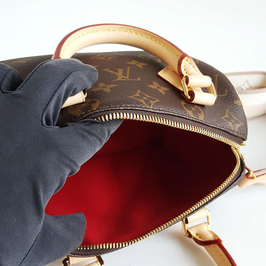 【99新】LV路易威登M46222 Speedy系列 芯片款老花奶茶色肩带20手提单肩包女士251025NJT16 商品图8
