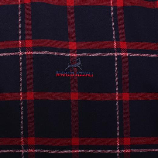 Marco Azzali 红蓝格子长袖衬衫 CC55195B9 商品图2
