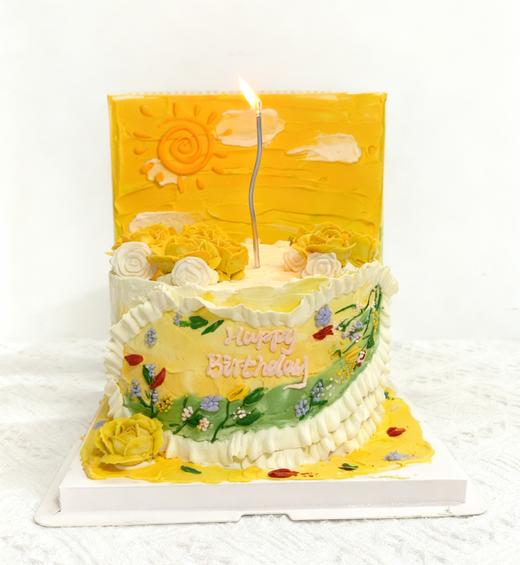 【新款】春日油画蛋糕 | 精致得宛如童话世界，一口咬下春天，浪漫就此生根发芽~~~， 商品图1