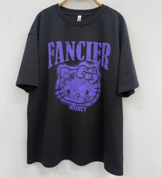 NC圆领撞色卡通图案短袖T恤50702（黑）秋季253012640321 商品图0