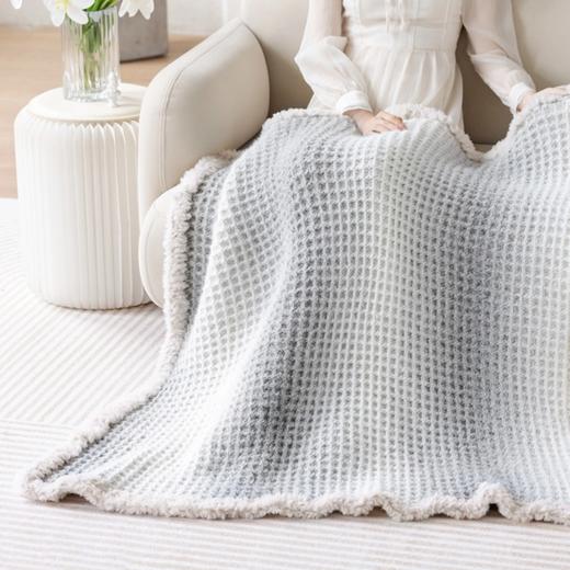 苏苏姐家新手华夫格渐变毯手工diy编织钩针梦羽毯子毛线团材料包 商品图2