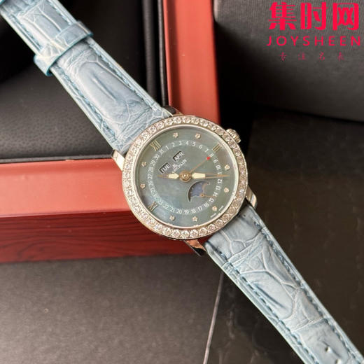 TWT宝珀月亮美人天然贝母盘女表（钻圈蓝贝母）女士机械腕表 女装3663全历月相腕表 表径35mm 商品图1