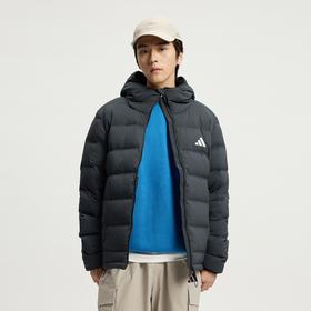 Adidas阿迪达斯HELIONIC STRETCH HOODED DOWN JACKET男子 防风保暖连帽羽绒服KH3993