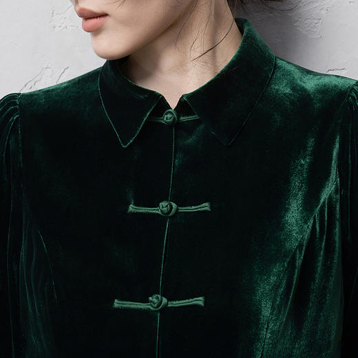 【林栖设计小店】（现货）真丝丝绒外套新中式国风2026早春新款上衣女1961069 商品图7