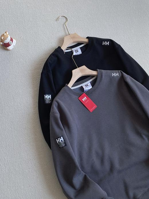 HH/海丽汉森 男子冬季加绒加厚圆领卫衣，立体硅胶印花 商品图7