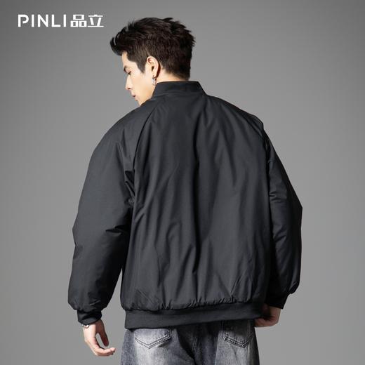 PINLI品立2025冬季新款棒球领棉服外套男士潮牌宽松休闲立领棉衣GD253105167 商品图2