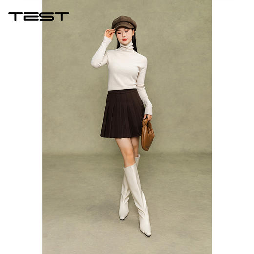 冬上新简约高领显瘦长袖内搭保暖打底衫1254111 商品图2