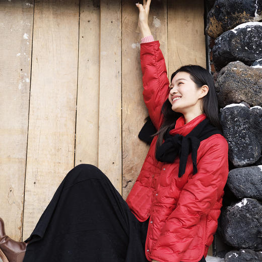 特绽放746朵/“轻气球”羽绒服·95白鹅绒双面半高领短款羽绒外套 商品图2