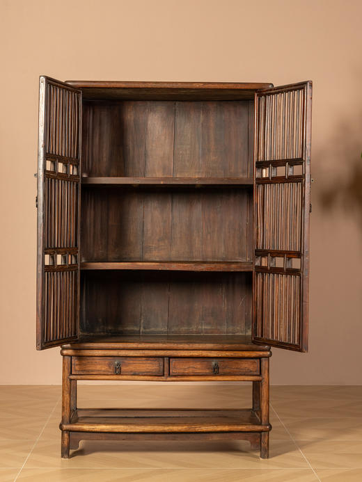 清早期	黄花梨透棂带座书格 商品图3