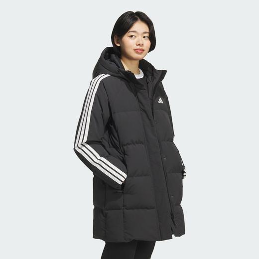 Adidas阿迪达斯MID LENGTH DOWN JACKET 女子中长款三条纹羽绒服600蓬鸭绒KC2486 商品图6