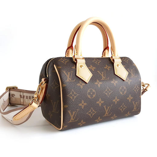 【99新】LV路易威登M46222 Speedy系列 芯片款老花奶茶色肩带20手提单肩包女士251025NJT16 商品图2