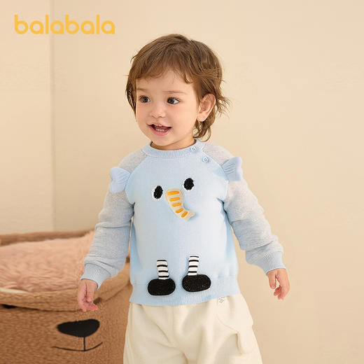 巴拉巴拉宝宝毛衫男童针织衫秋冬2025新款毛衣动物萌 商品图2