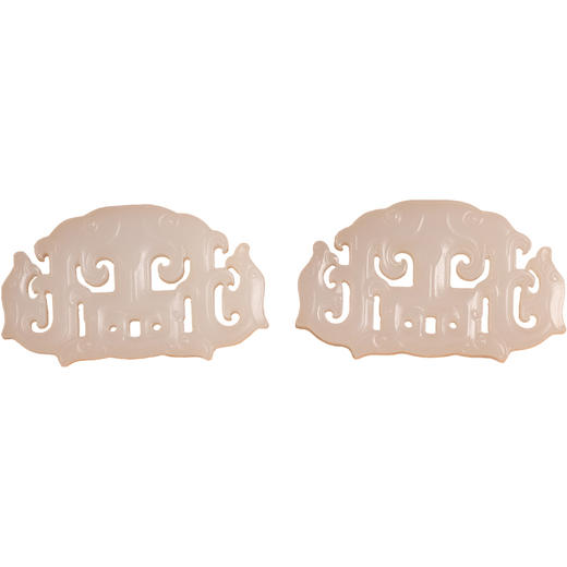 和田玉雕龙纹佩（一对） 商品图5