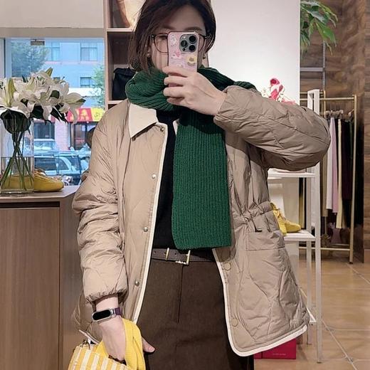 2025 新款！可拆翻领轻薄短款羽绒服 一衣两穿：圆领俏皮 / 翻领干练 菱格显纸片人 内里收腰显柔美 新国标 90 白鸭绒 + 600 + 蓬松度 商品图2