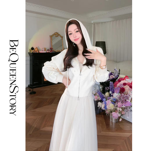 余潇潇【香草冰淇淋】空气层镂空卫衣&连帽外套&阔腿裤 商品图3