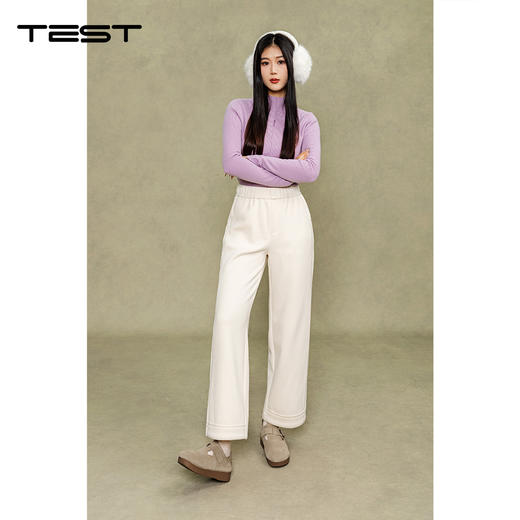 冬上新显瘦简约百搭设计感半高领打底衫1254112 商品图1