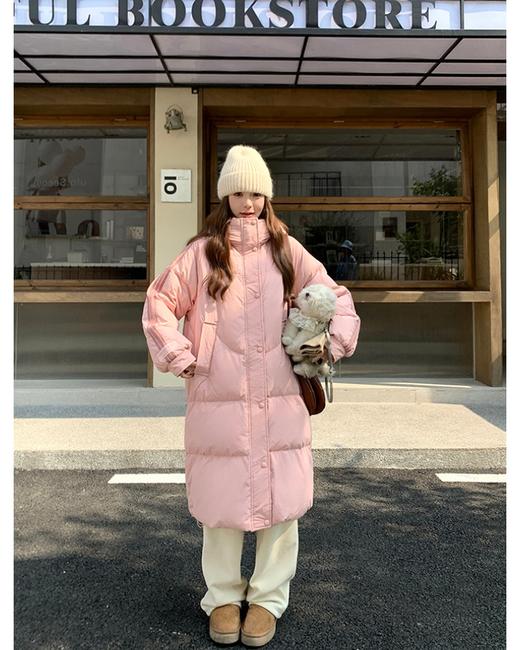 冬装爆款长款过膝宽松连帽白鸭绒外套羽绒服 HY-28 商品图2