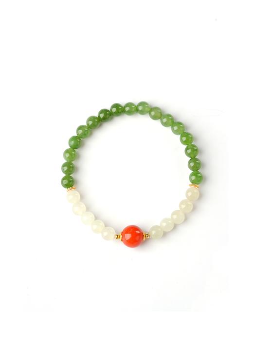 升正缘|和田碧玉满红系列（清水双玉款） 商品图4