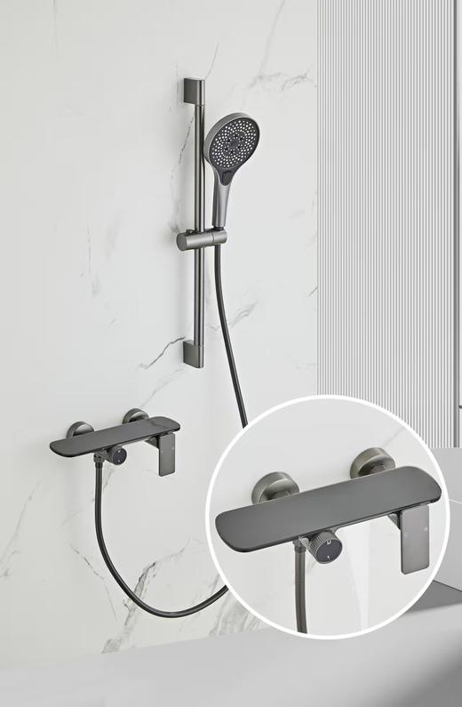 6099风马两档简易花洒-枪灰 商品图0