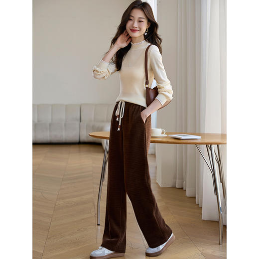 【双𝟭𝟭特卖】熙世界优雅淑女羊毛针织衫女半高领打底针织毛衫 商品图4