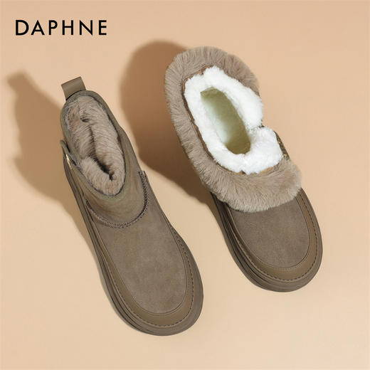 【达芙妮】厚底防水防滑加绒棉鞋4023608078 商品图6