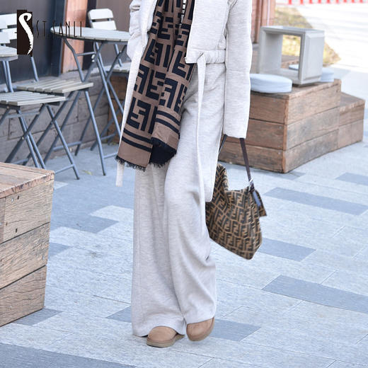 ST.SANLI【成衣系列】羊毛针织直筒裤GA124C17 商品图0